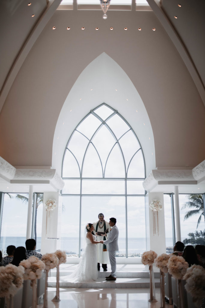 ceremony at ko'olina place of joy wedding