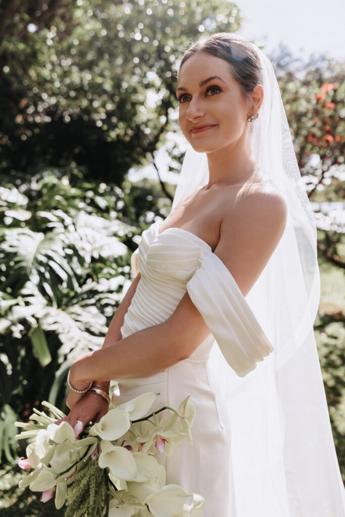 Contemporary style bridal portrait